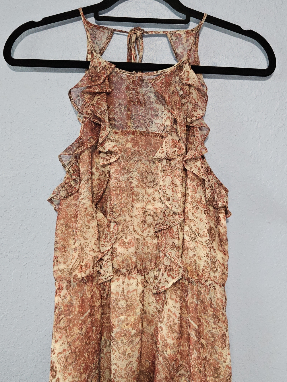 BCBGeneration Rust Floral Ruffle Mini Dress - Picture 5 of 11